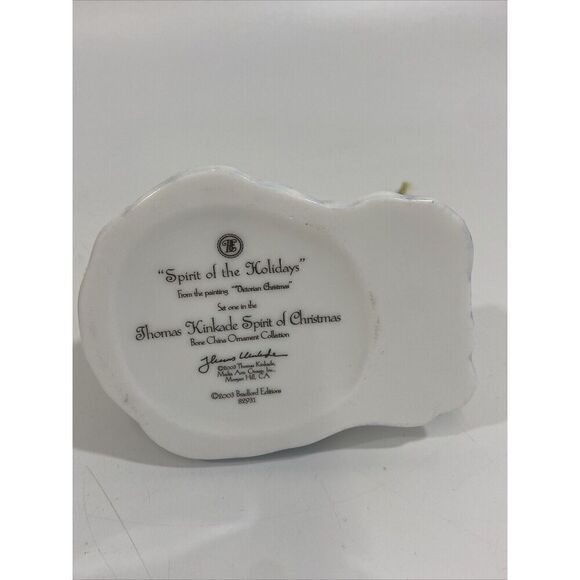 Bradford Thomas Kinkade Spirit Of The Holidays Bone China Christmas Ornament - Picture 8 of 8
